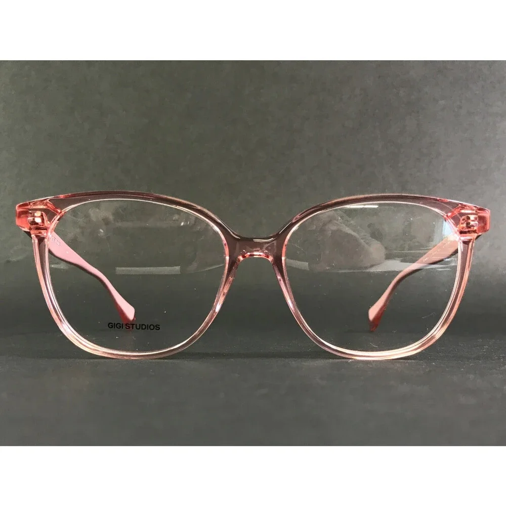 Gigi Studios Eyeglasses Frames ALMA GS9011/060 Clear Pink Cat Eye Full 53-16-140